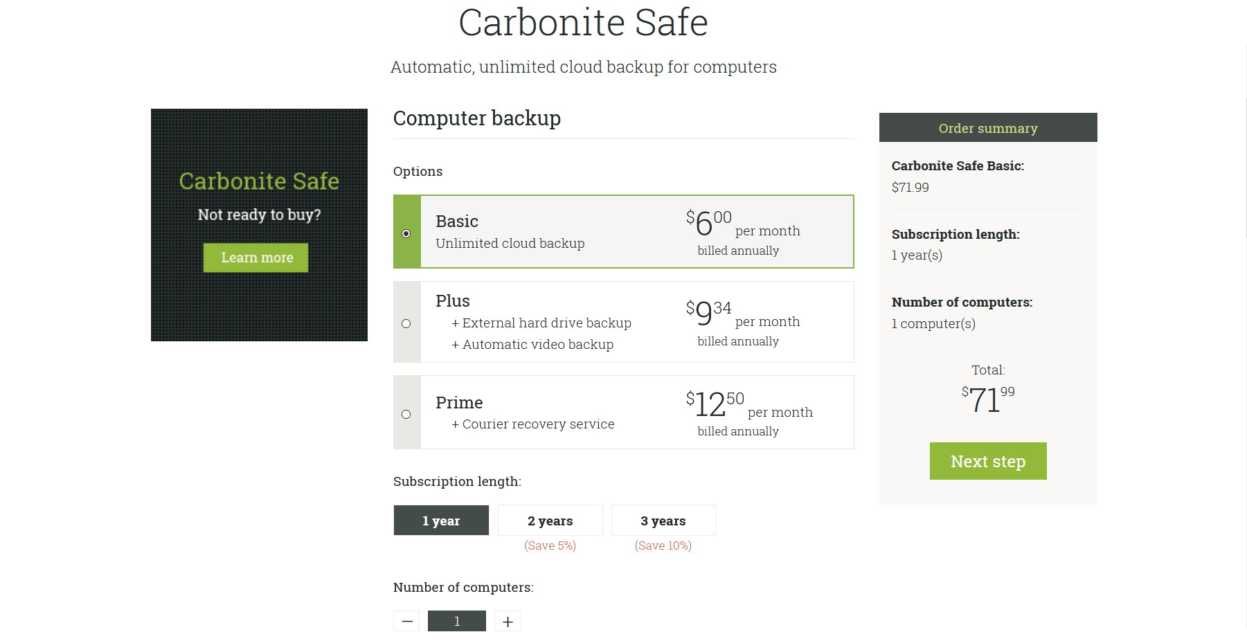 carbonite app windows 7