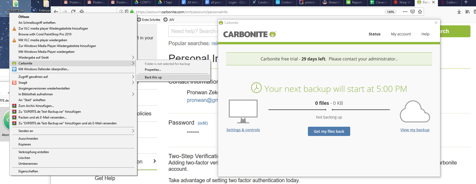 carbonite backups are slow