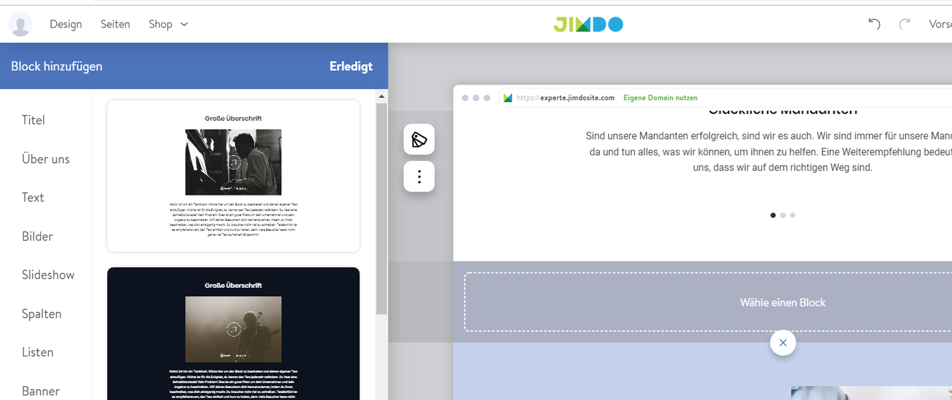 Jimdo Homepage Baukasten Test 2020 | EXPERTE.de