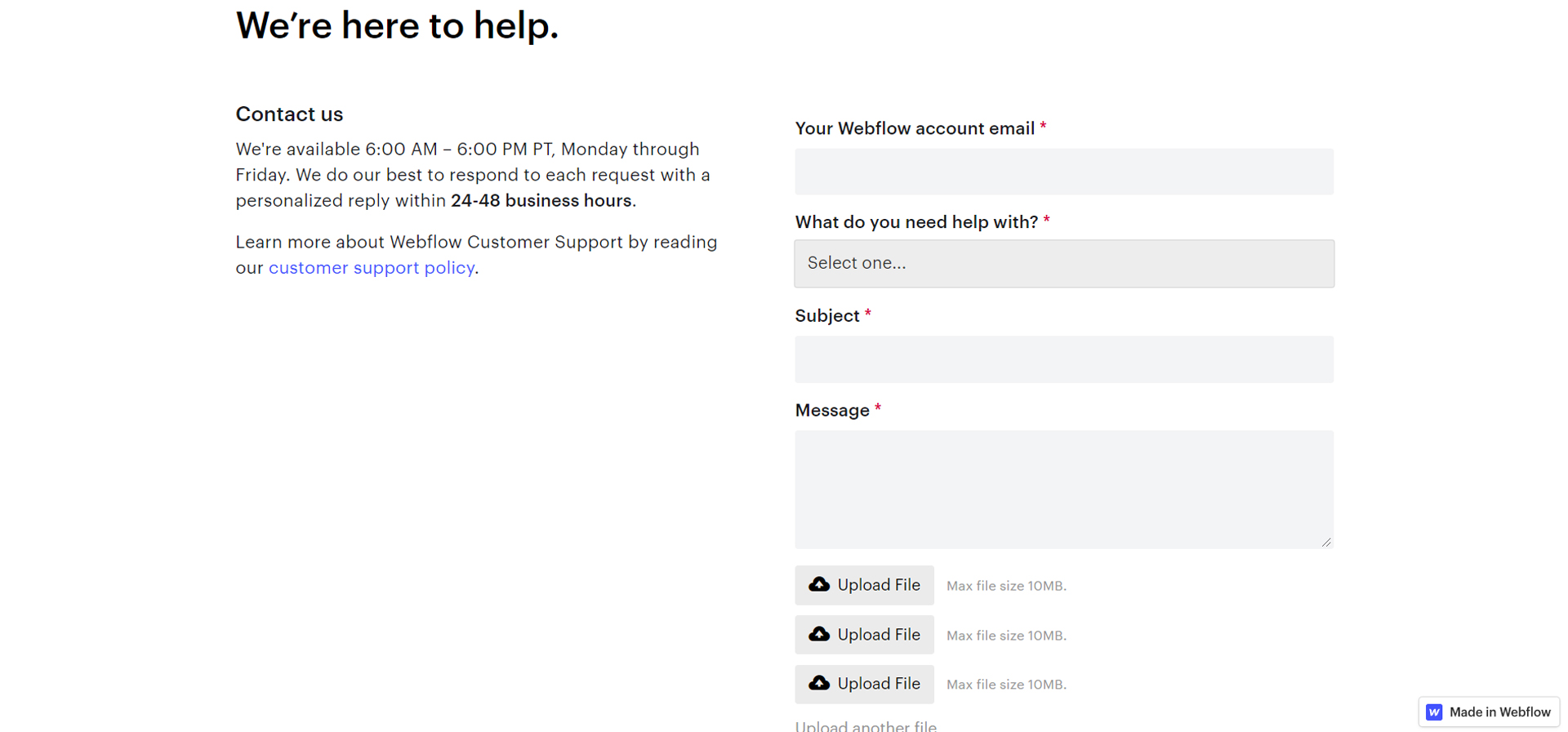 cms webflow pricing