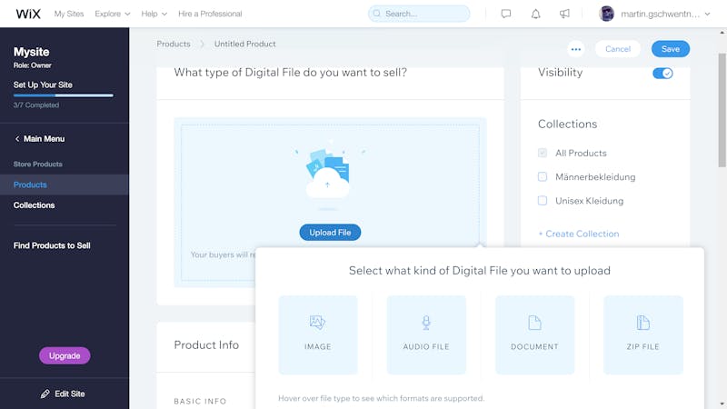 Wix Stores: Creating a Digital Product, Help Center