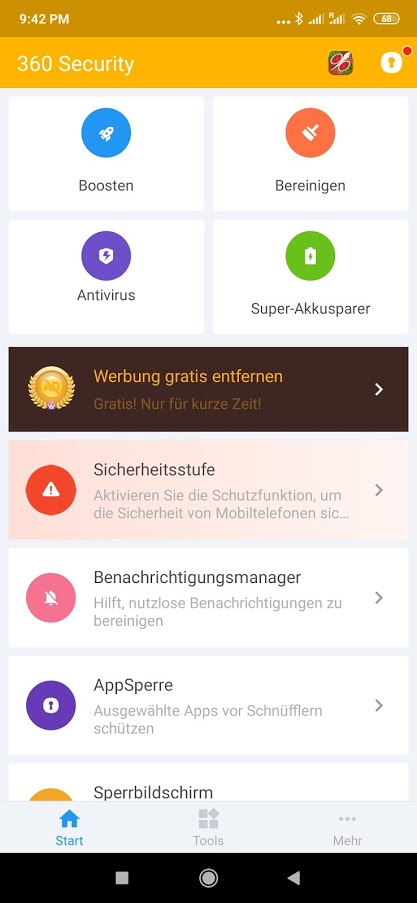360 total security review for android