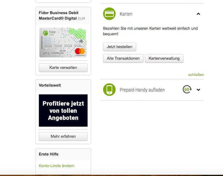 Fidor Geschaftskonto Test Experte De