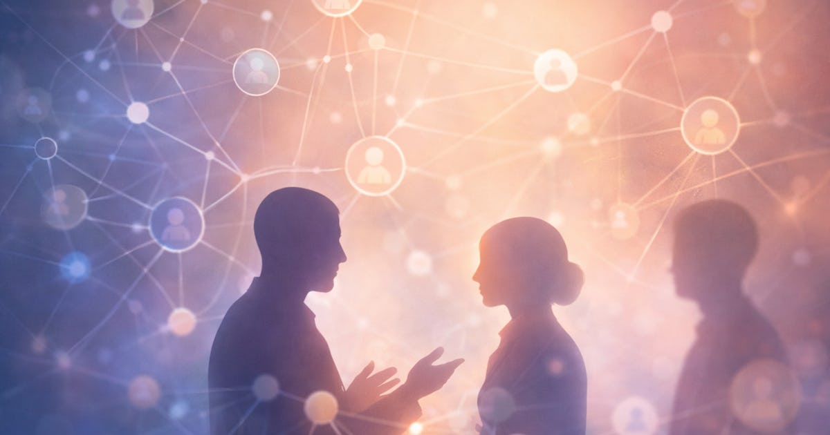 Abstract illustration representing human judgment and trust in hiring decisions