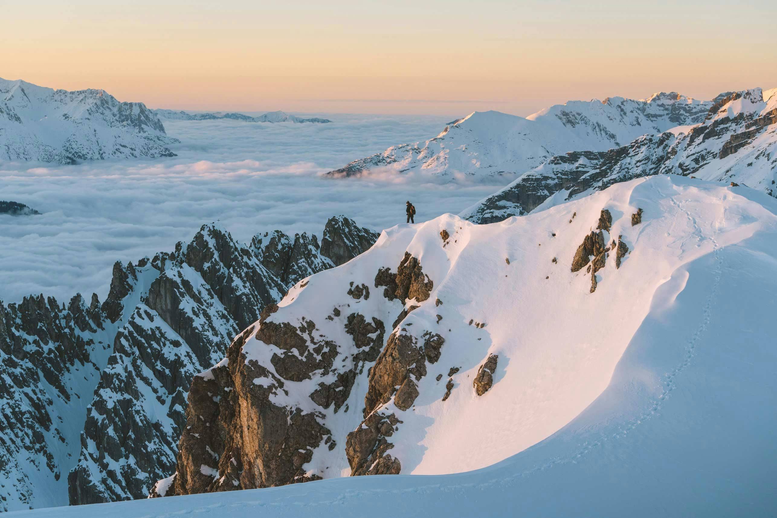 Top of Innsbruck view of Karwendel Mountains