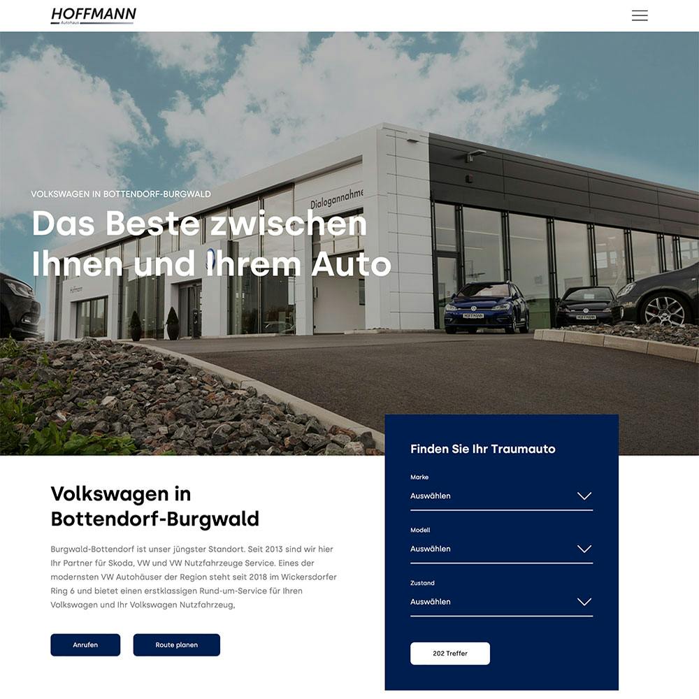 Webseite von Autohaus Friedrich Hoffmann