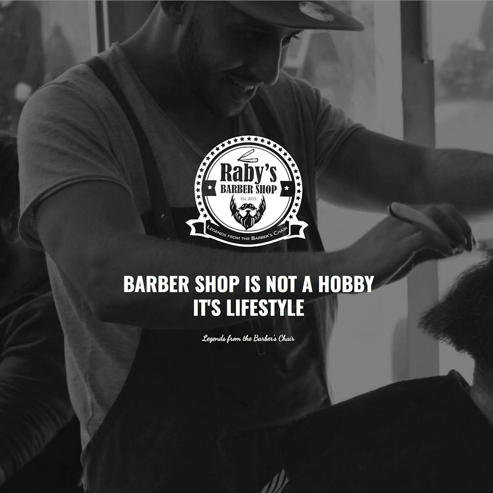 Webseite Raby's Barber Shop