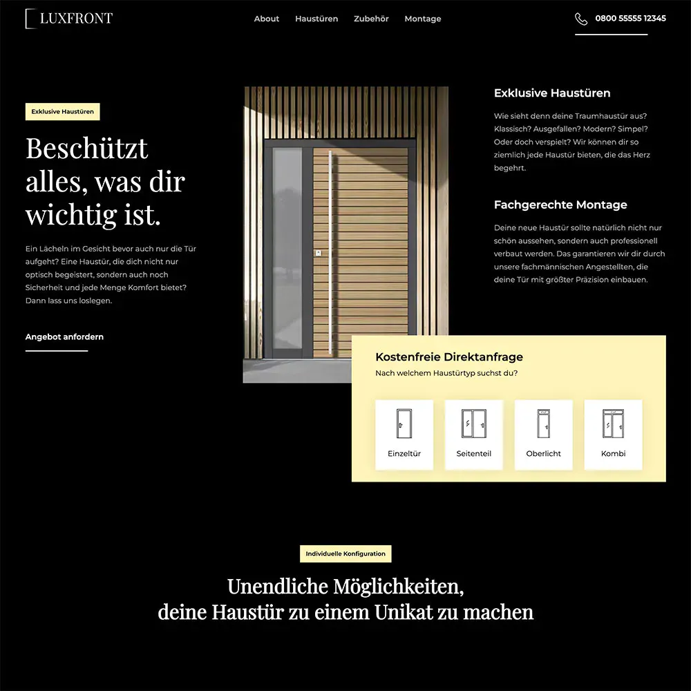 Website von Luxfront