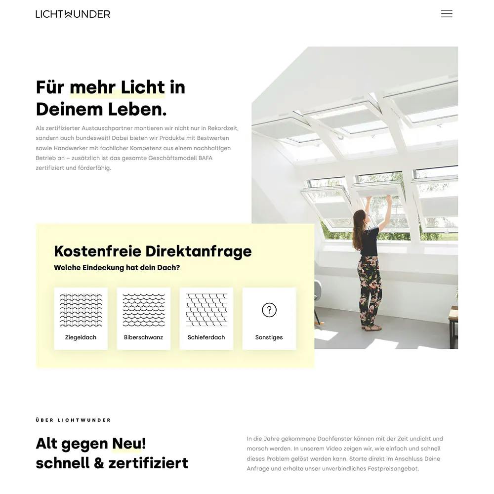 Website Lichtwunder