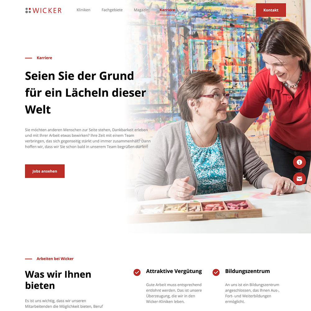 Website Wicker Gruppe