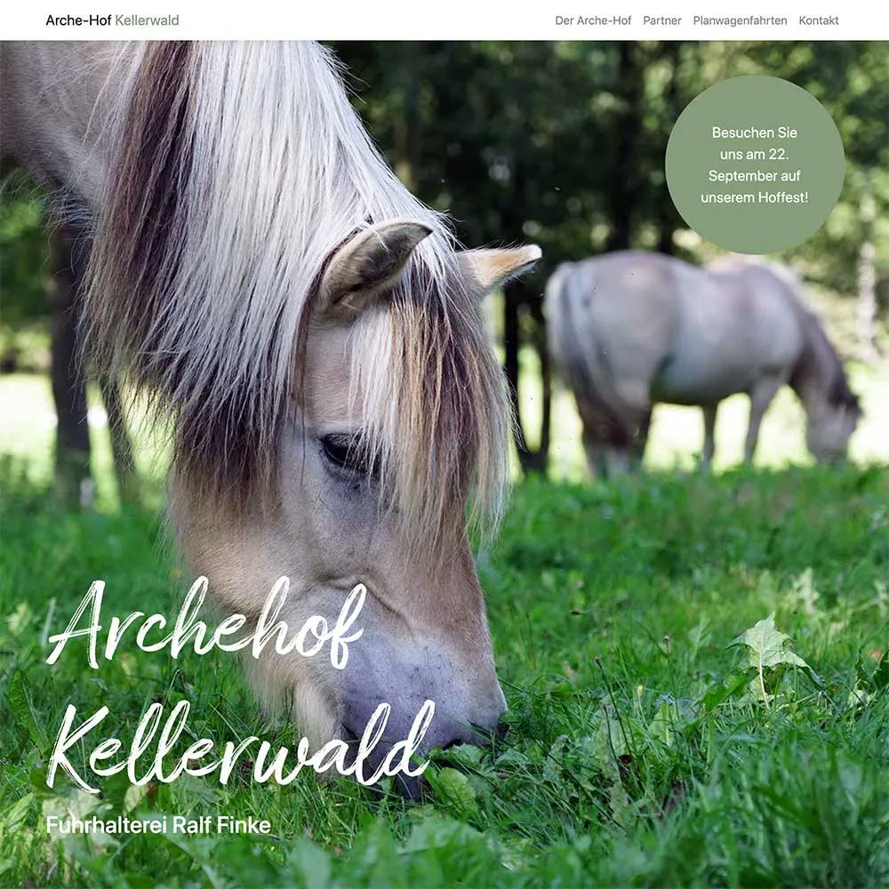 Webseite Arche-Hof Kellerwald