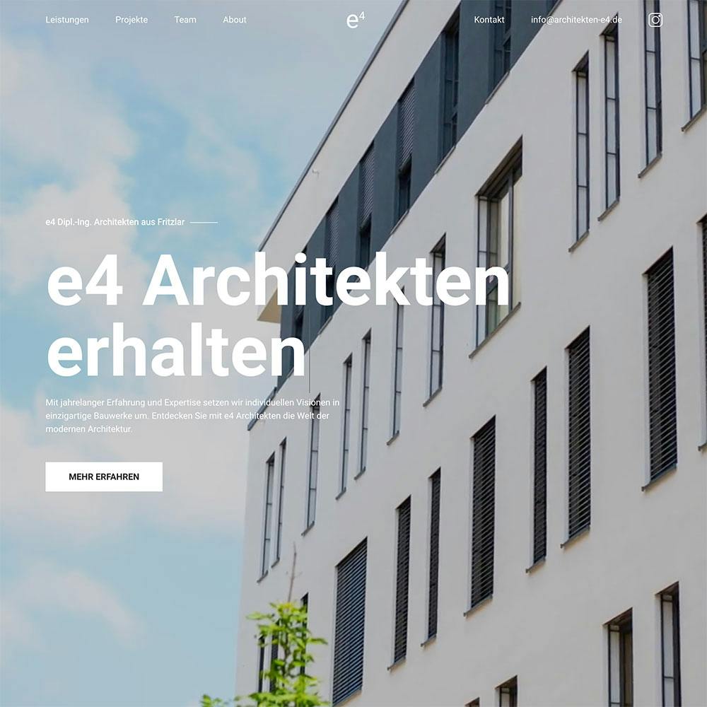 Webseite e4 Architekten