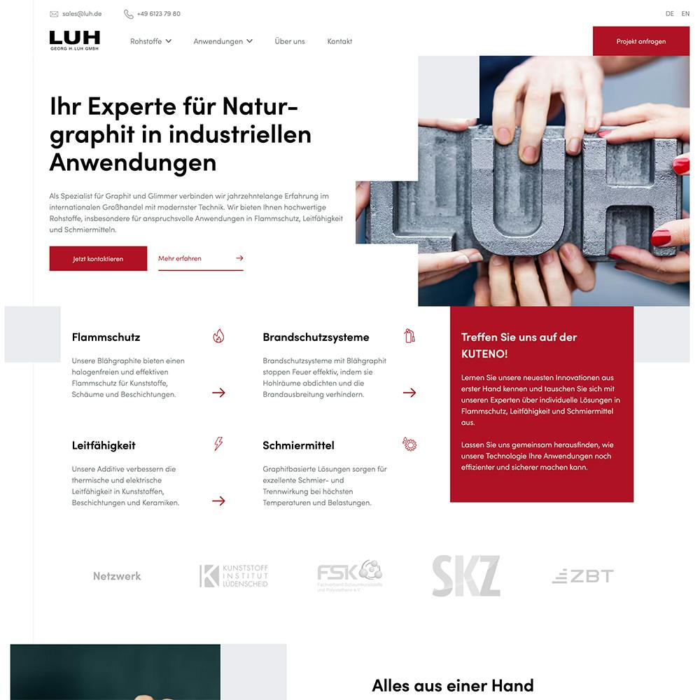 Website von LUH GmbH Website von LUH GmbH