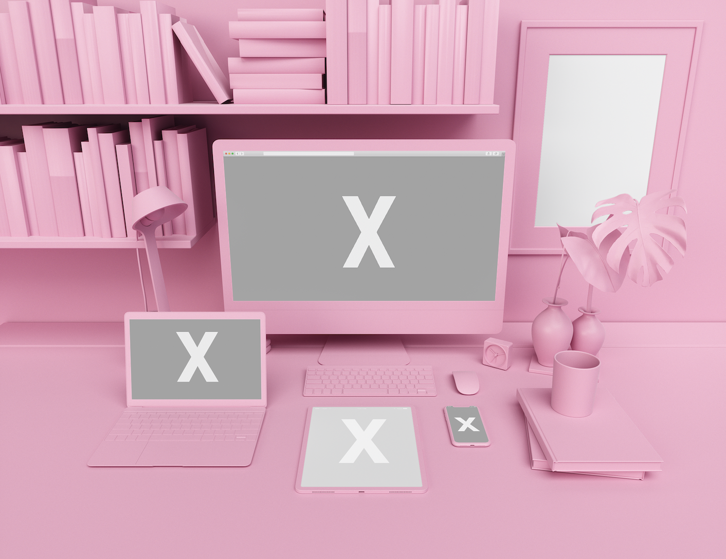 Responsives Webdesign auf Desktop Laptop Tablet und Smartphone