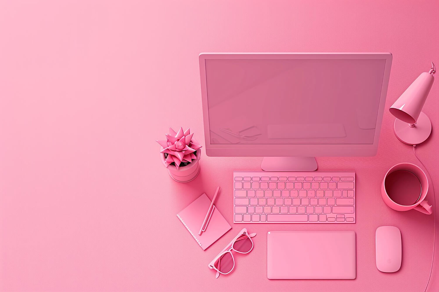 Pinker Laptop als Symbolbild für die Startseite einer Corporate Brand