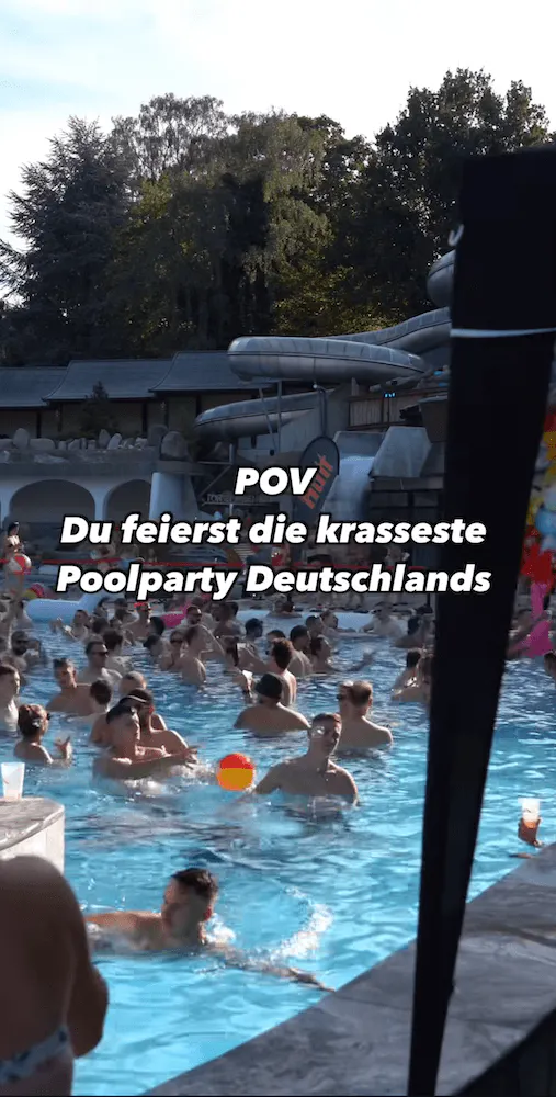 Thumbnail eines Reels zur Poolparty in der Kurhessen Therme Kassel