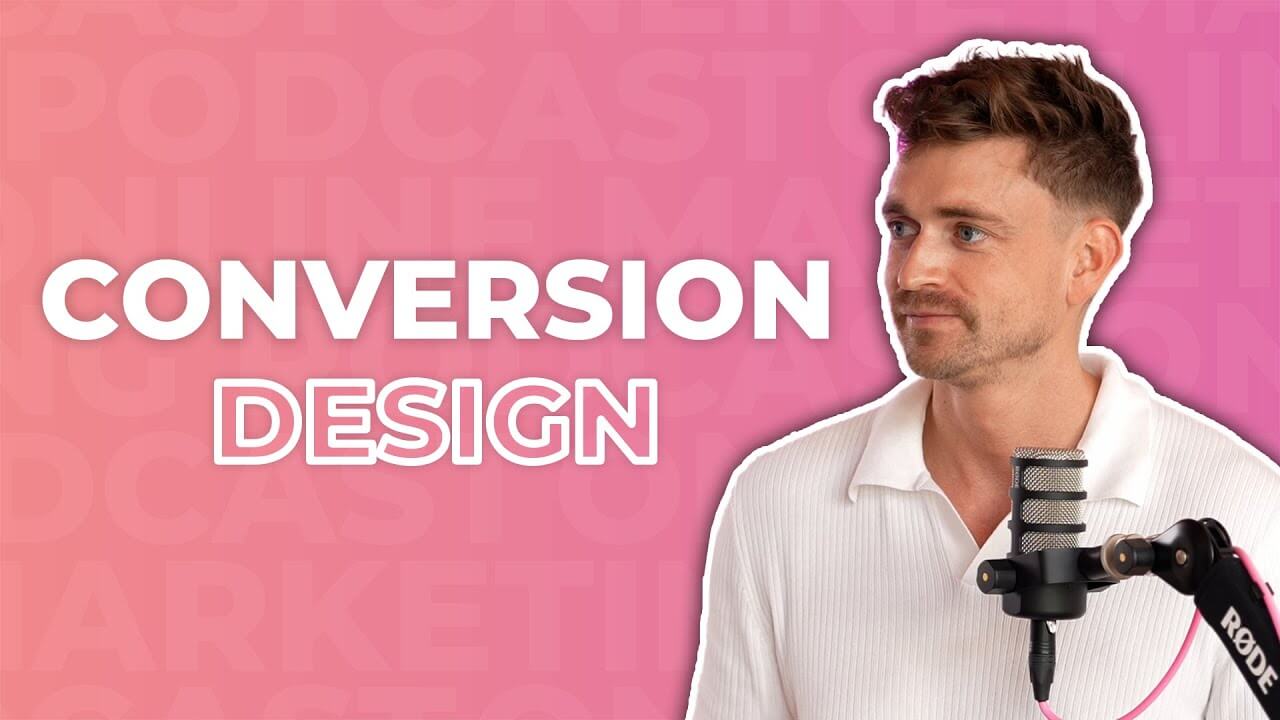 Podcast-Thumbnail mit Christoph und Schrift "Conversion Design"