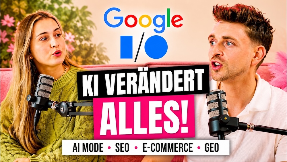 Thumbnail der Podcastfolge "Google I/O 2026" vom Exportarts Online Marketing Podcast mit Lisa und Christoph