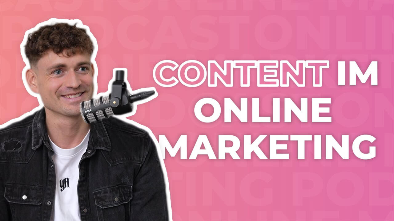 Podcast Thumbnail mit Exportarts Geschäftsführer Christoph und Text "Content im Online Marketing"