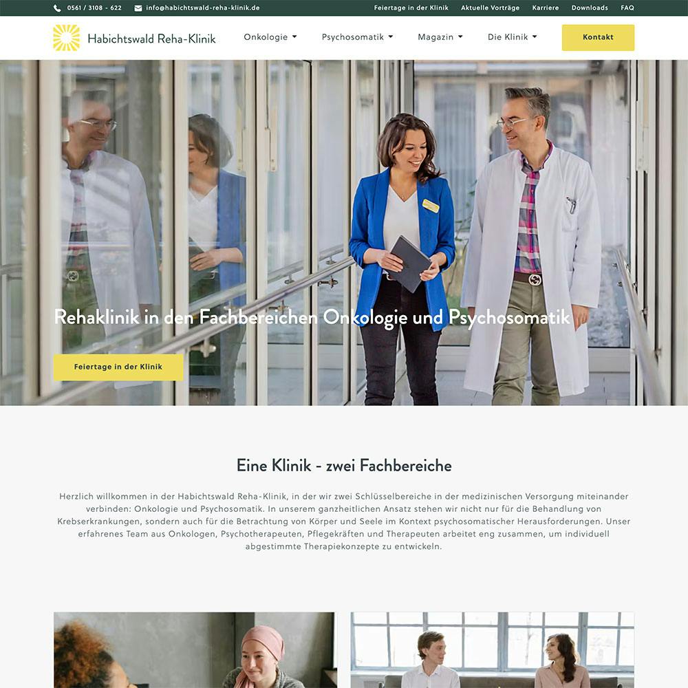 Website von Habichtswald-Klinik Website von Habichtswald-Klinik