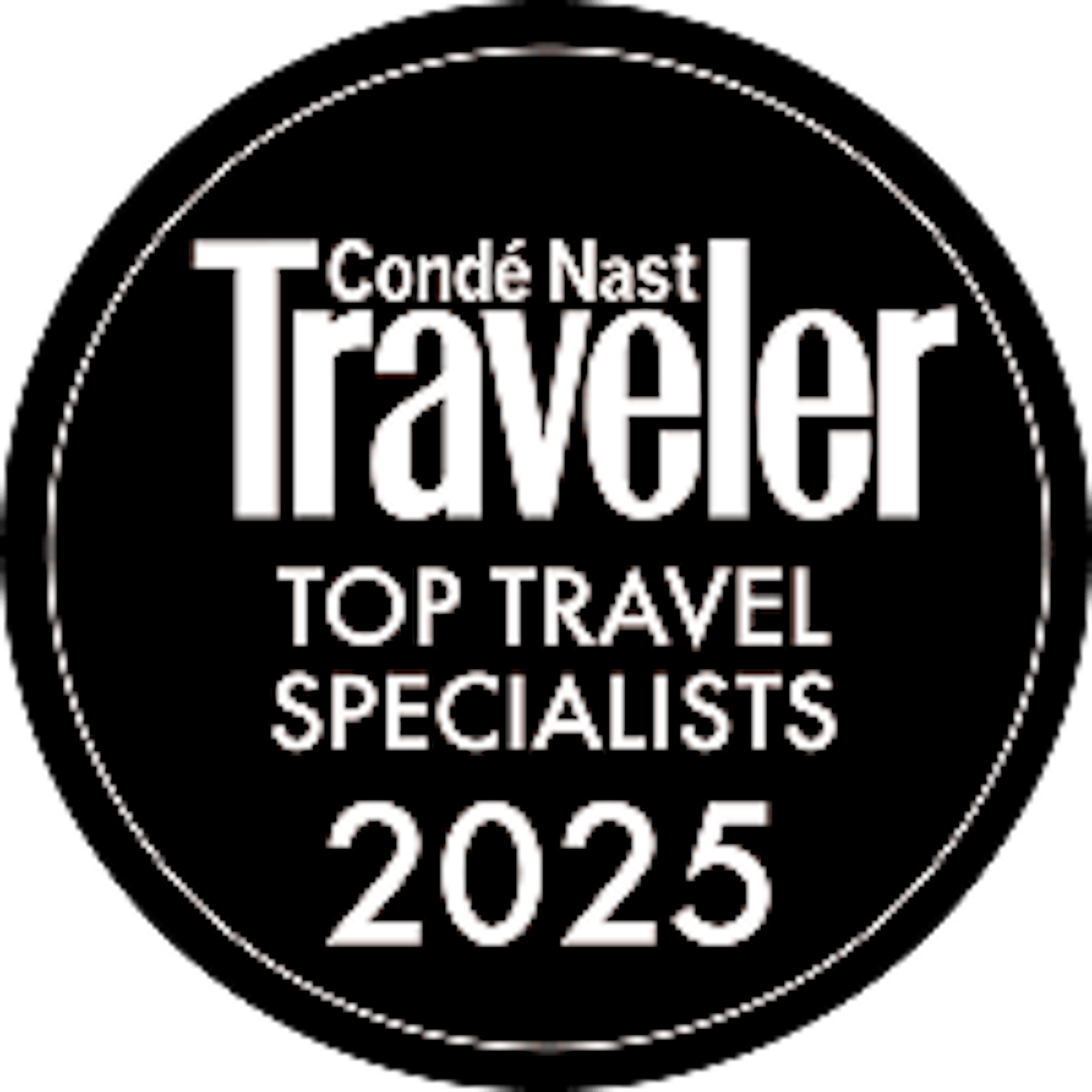 Logo for Conde Nast Traveler Top Travel Specialist awards.