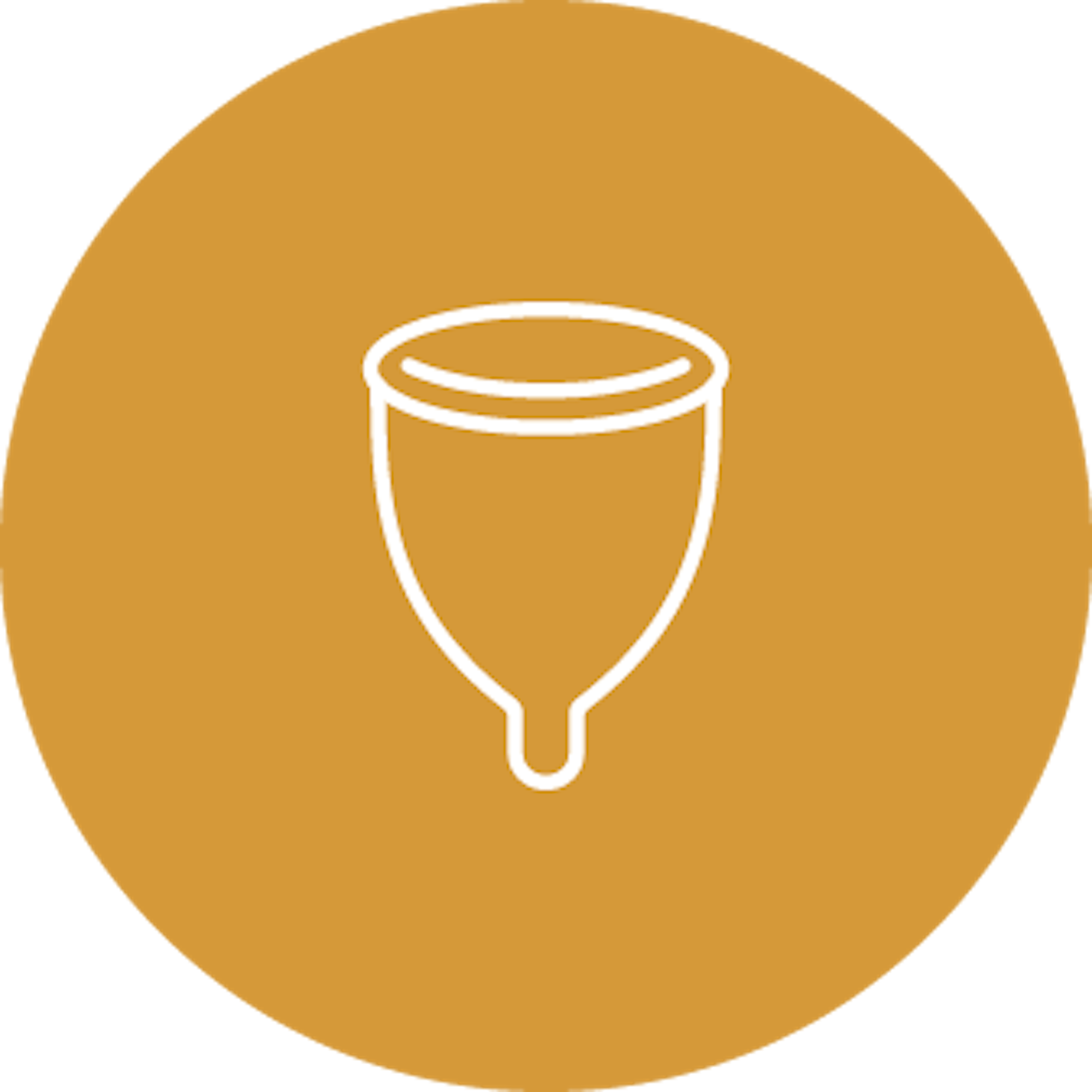 Icon of a menstrual cup. 
