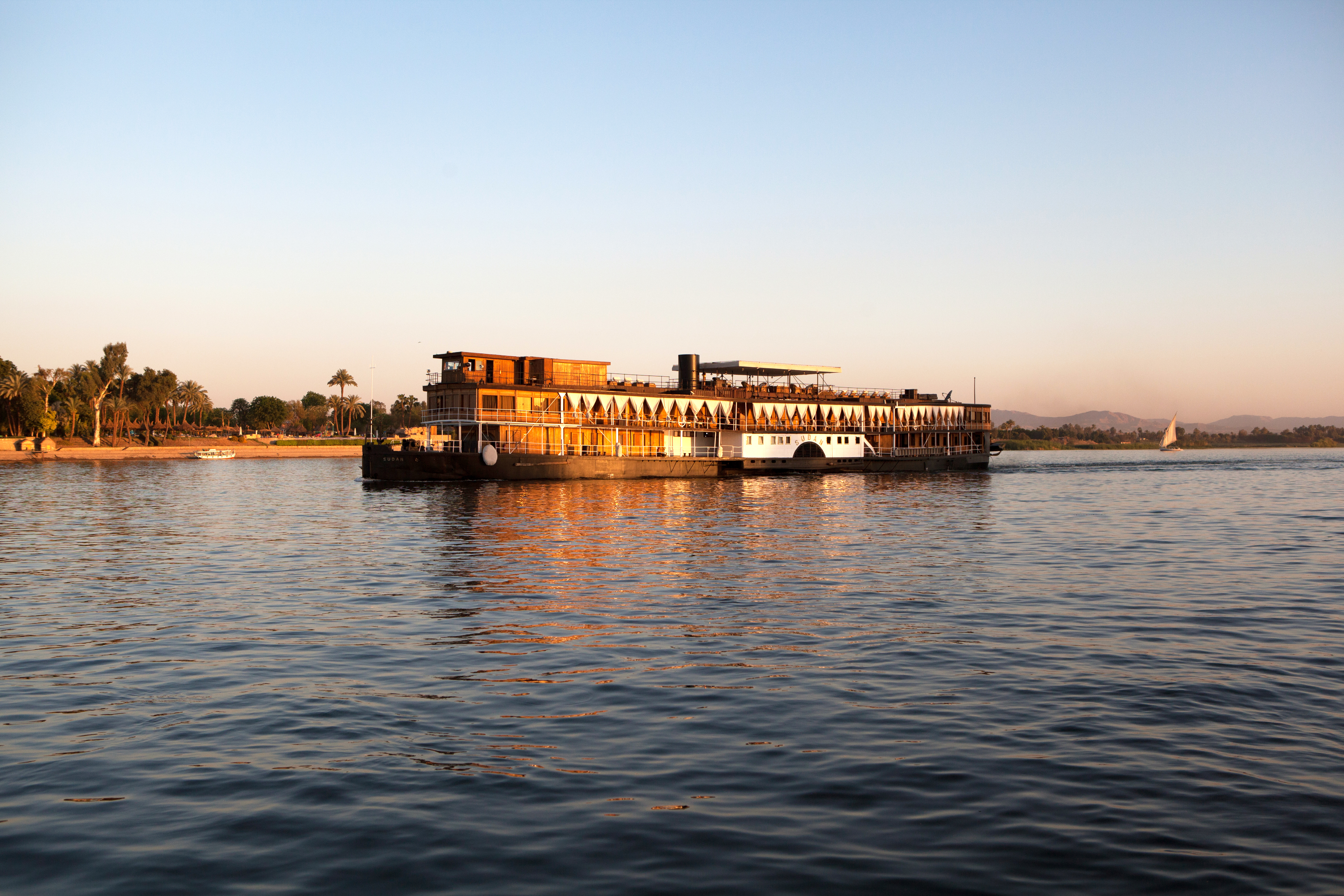 Steam Ship Sudan sailing down the Nile