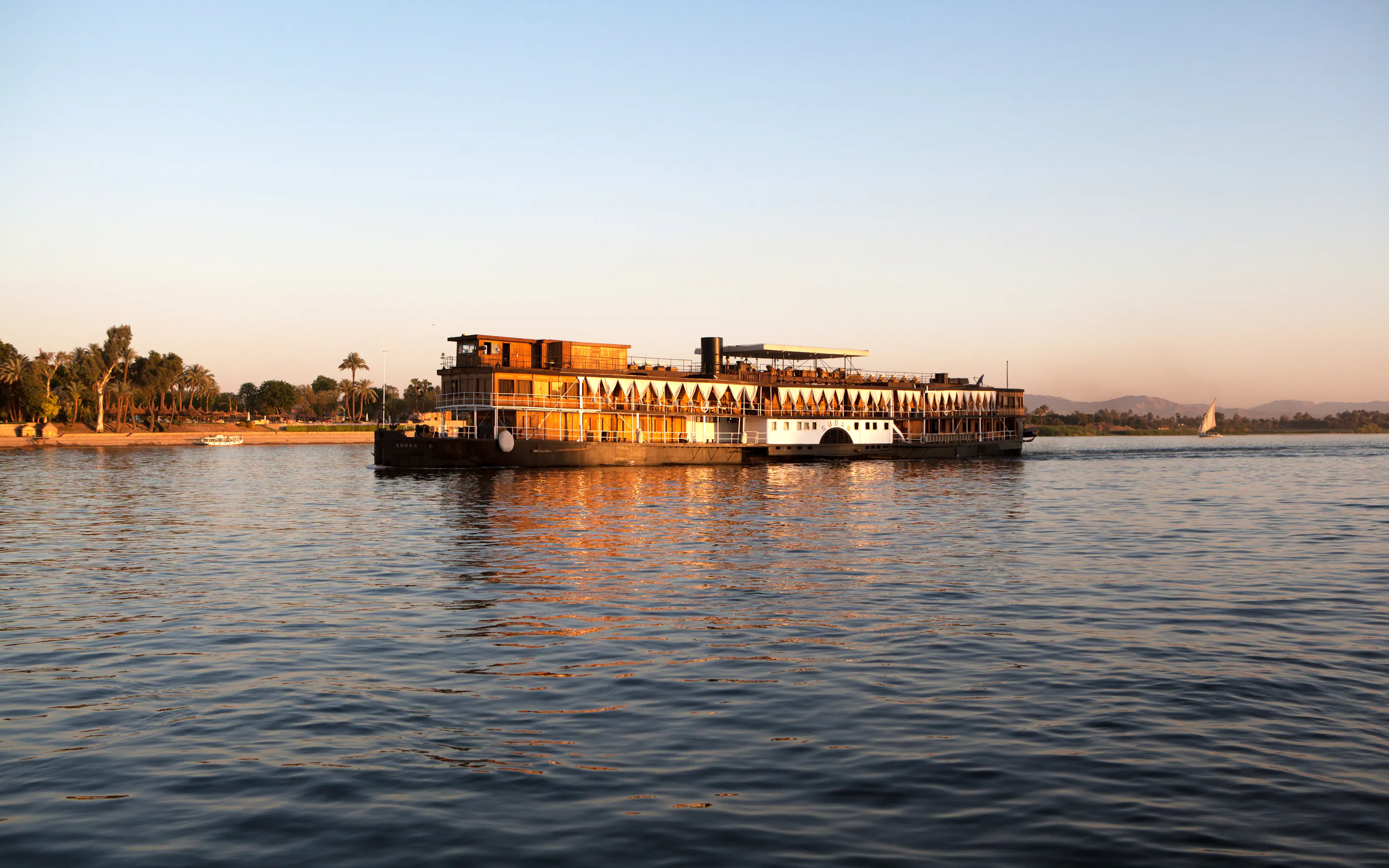 Steam Ship Sudan sailing down the Nile
