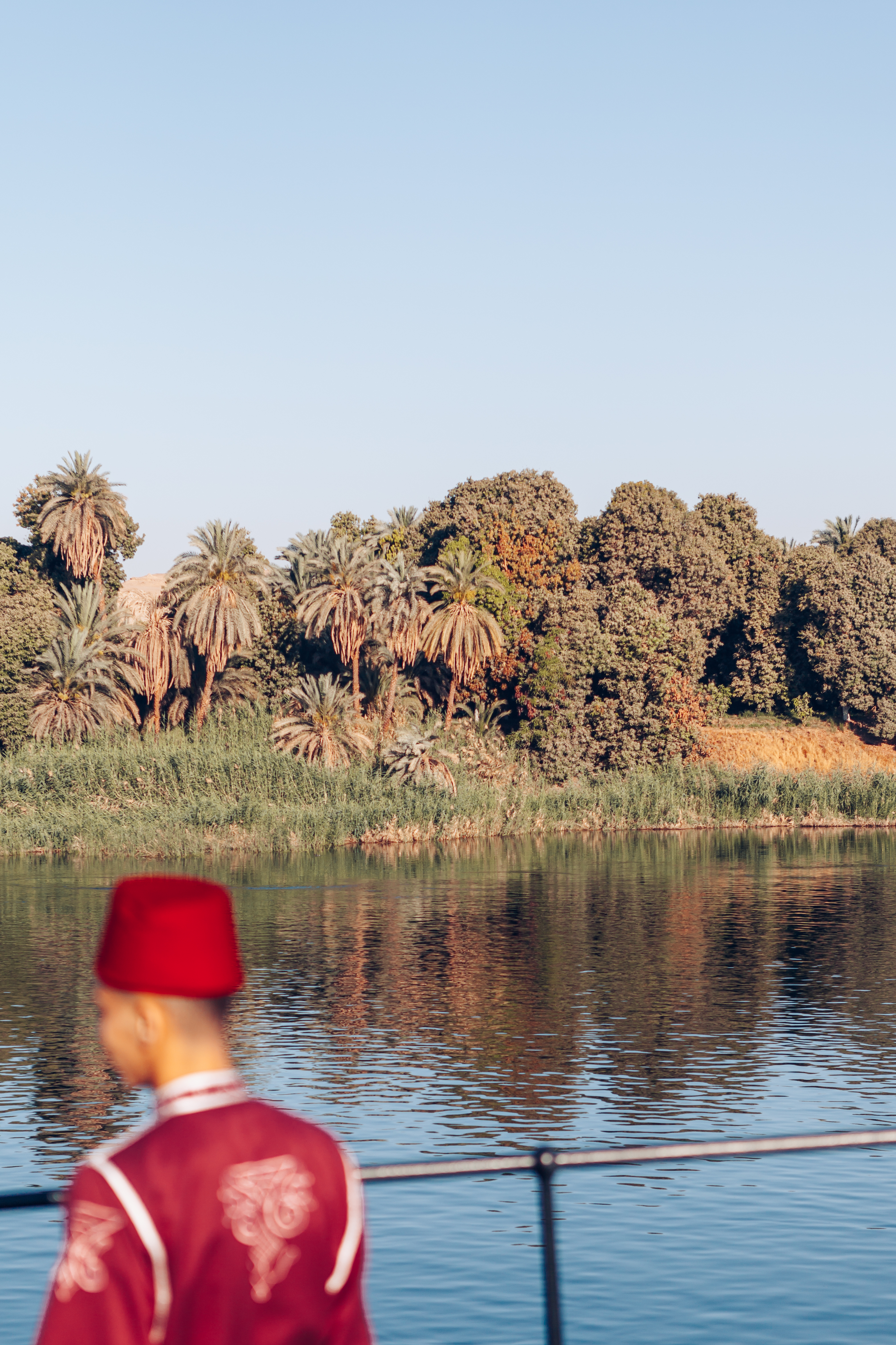 man on boat in Nile river