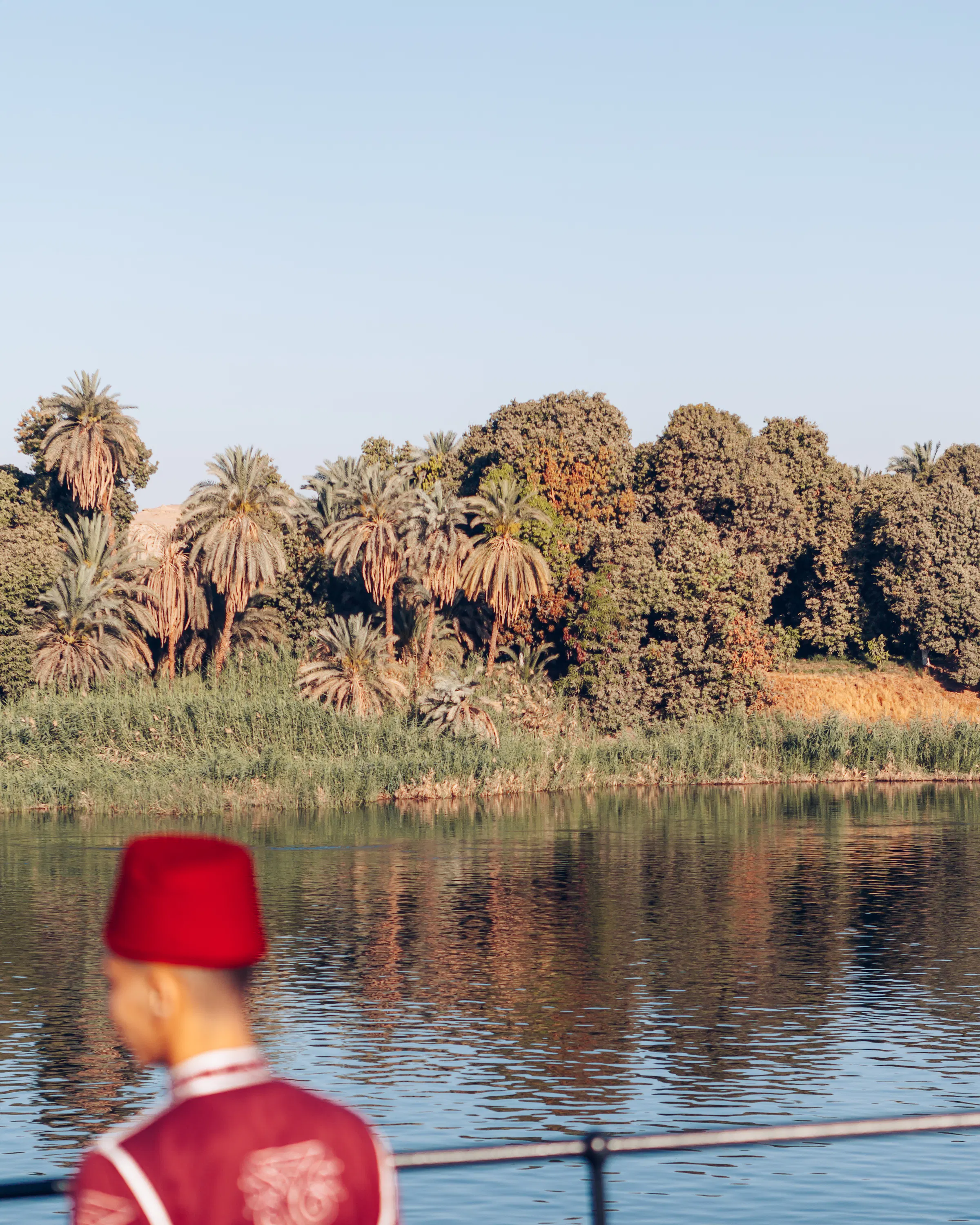 man on boat in Nile river