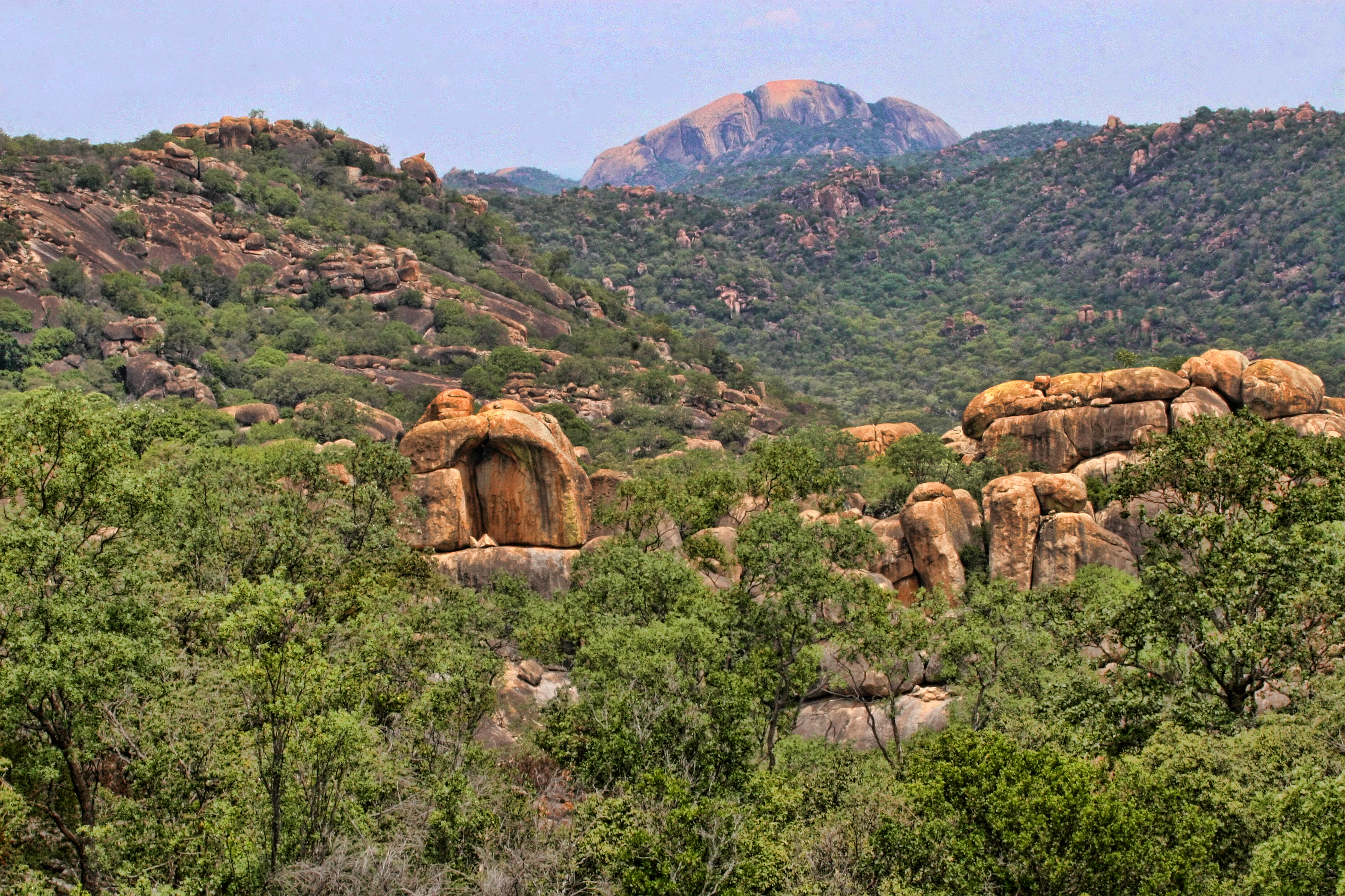 Dramatic granite boulder landscape of Matobo Hills, Zimbabwe