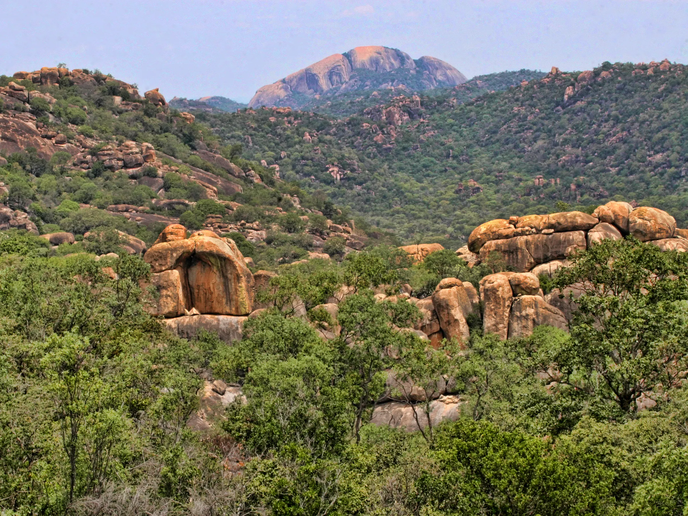 Dramatic granite boulder landscape of Matobo Hills, Zimbabwe