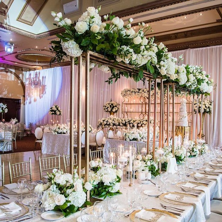 Long table seating arrangement