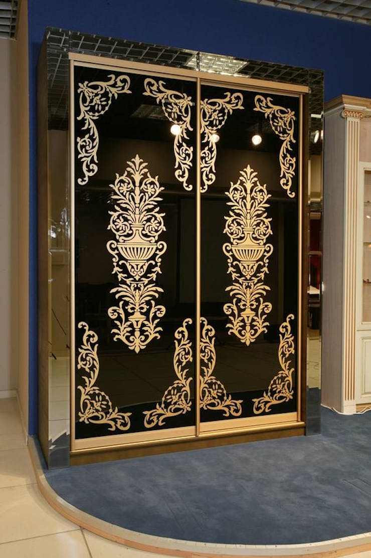 Sliding mandir door interior design