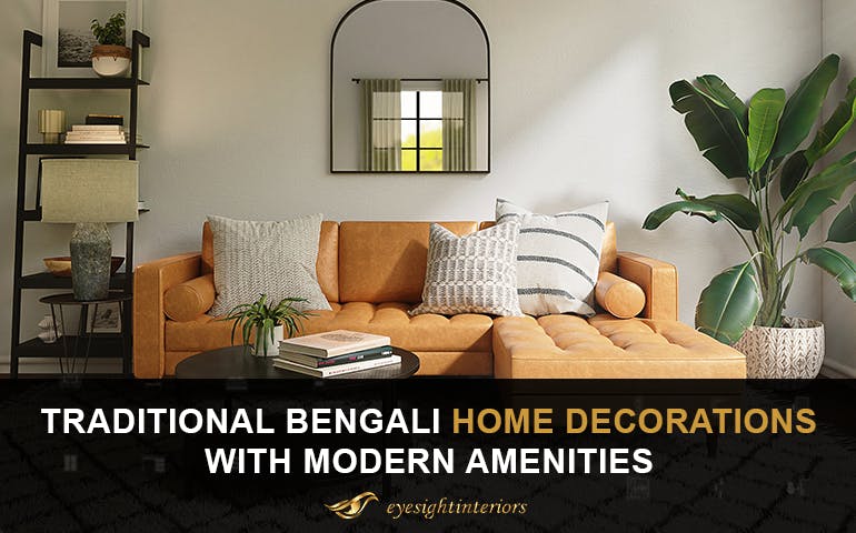 Traditional Bengali home decorations with modern amenities - Blog Poster