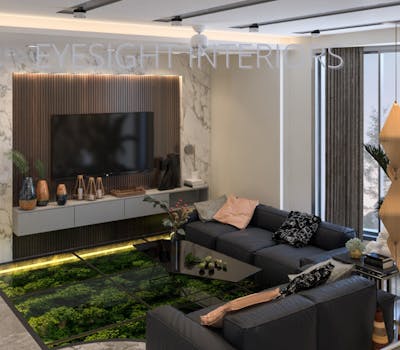 TV Unit design by Eyesight Interiors