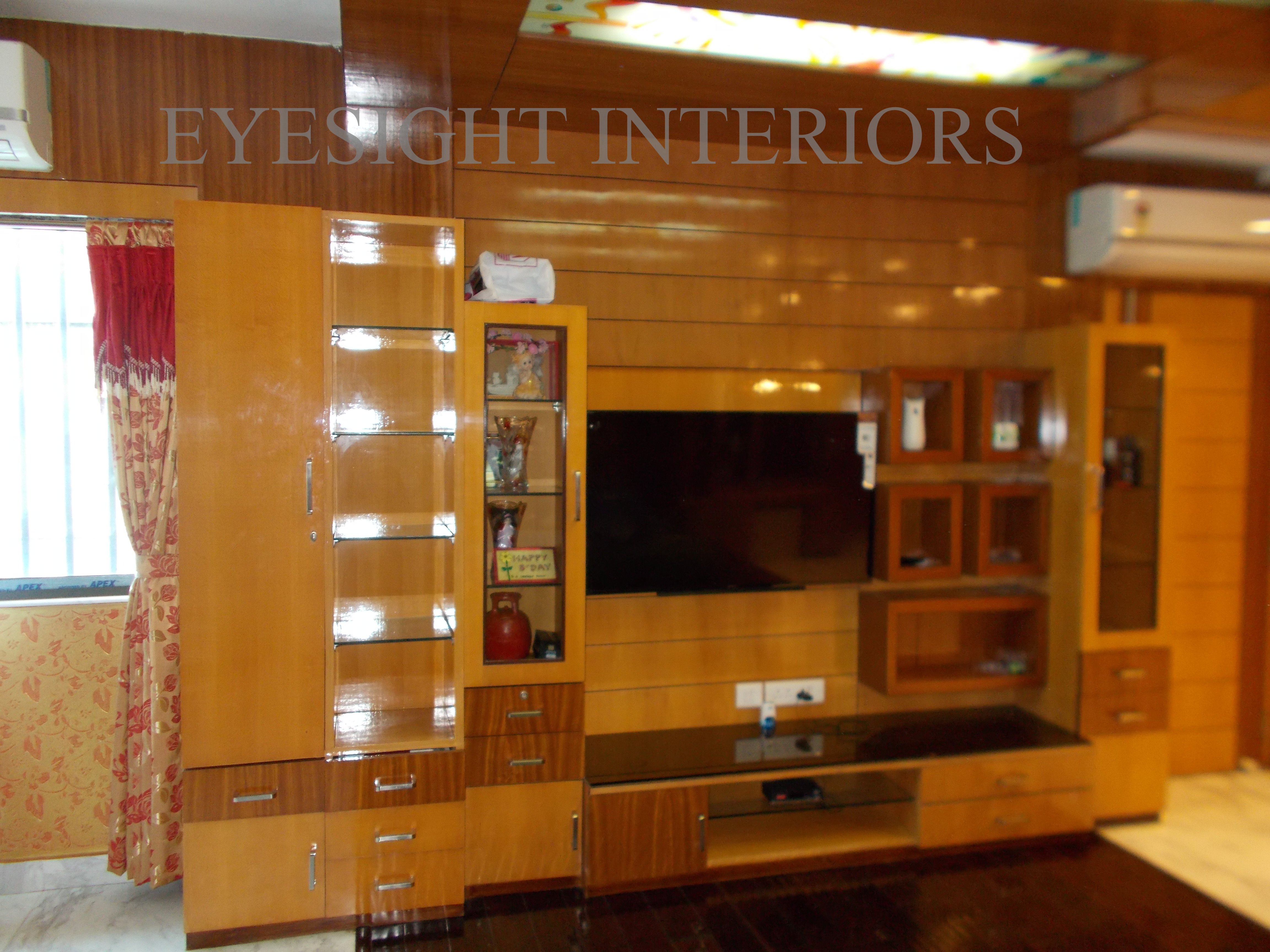 TV Unit design by Eyesight Interiors