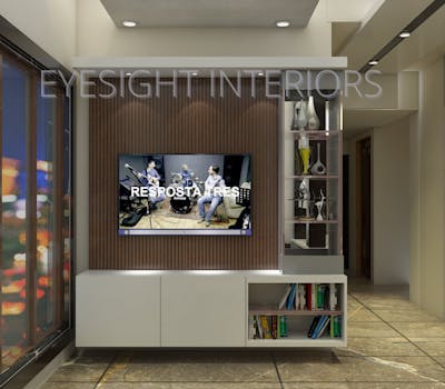 TV Unit design by Eyesight Interiors