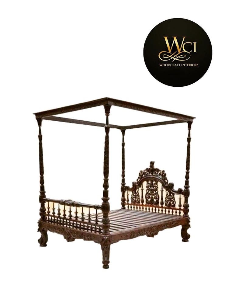 Queen size wooden bed