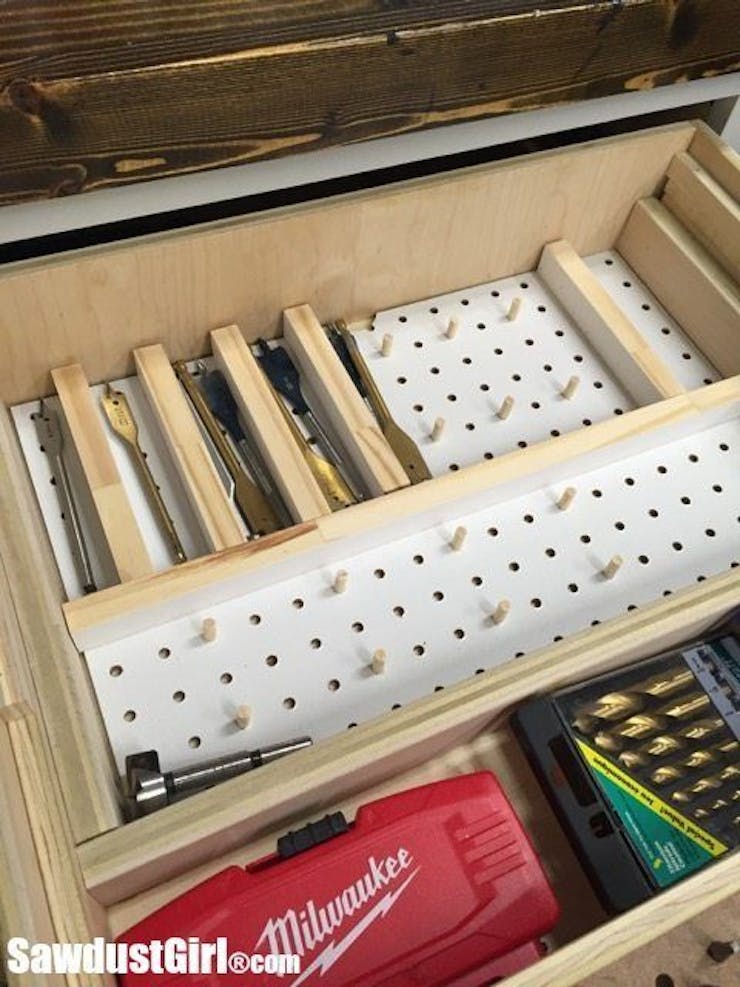 Pegboard drawers