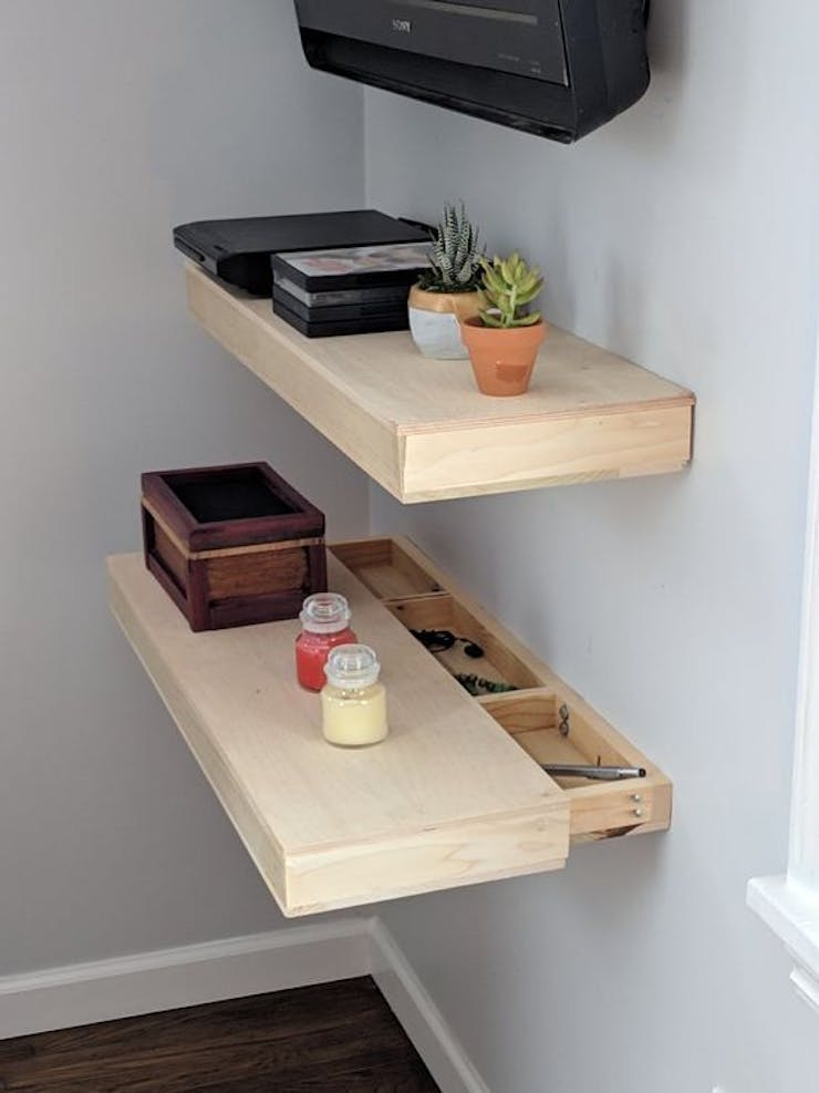 Floating Shelf with hidden compartment