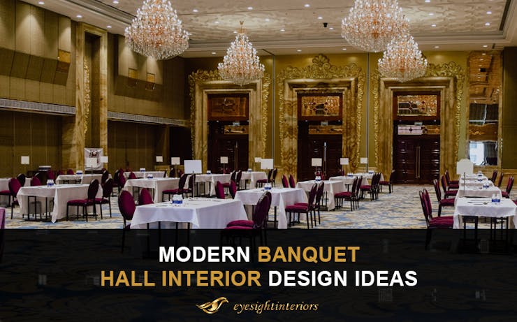 Modern banquet hall interior design ideas - blog poster