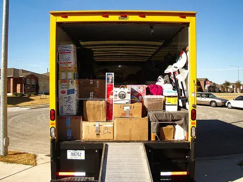 Packed Moving Truck