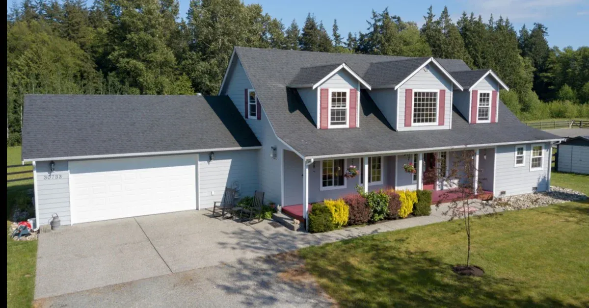 External view of 2 story home during summer