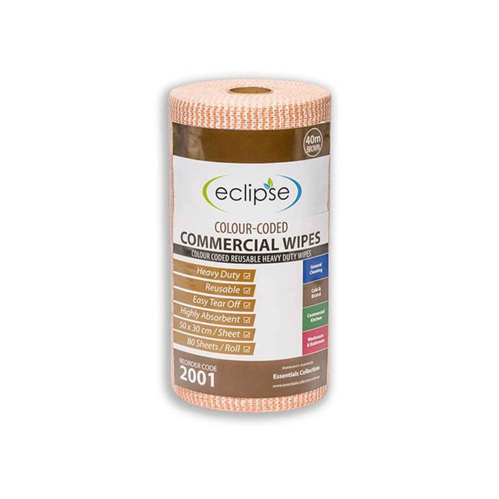 F-Pak Wholesalers - Brown Wiper H/Duty Roll Perforated