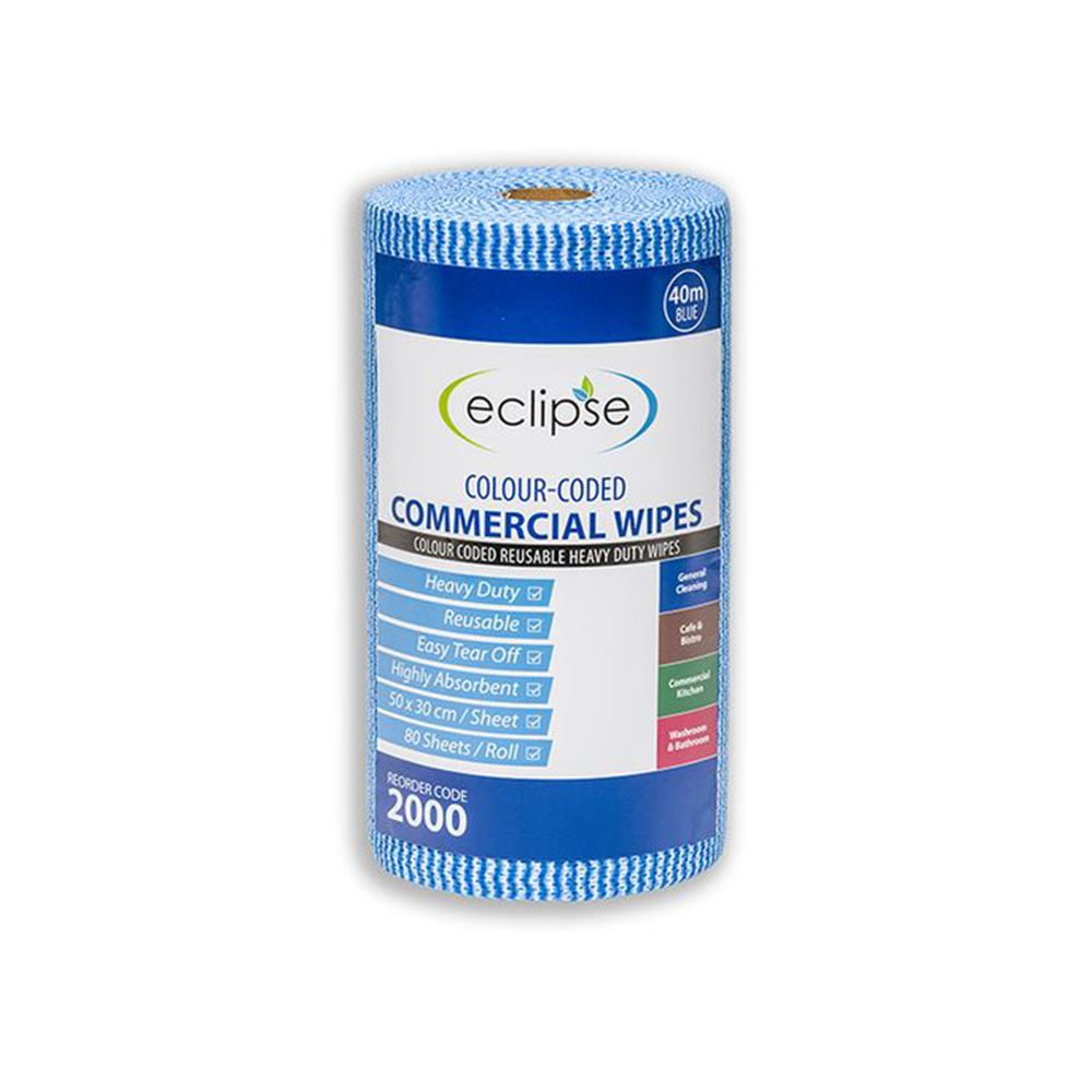 F-Pak Wholesalers - Blue Wiper H/Duty Roll Perforated