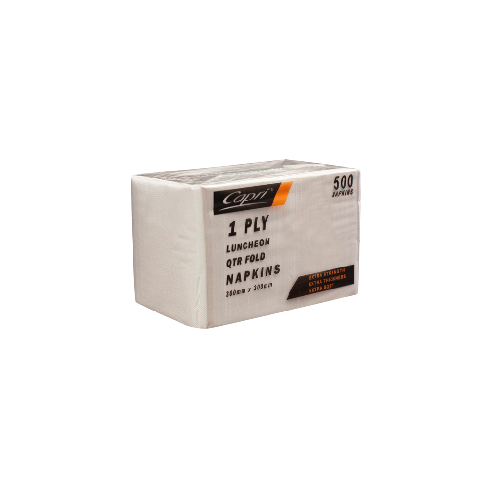 F-Pak Wholesalers - Napkin Luncheon 1 Ply White