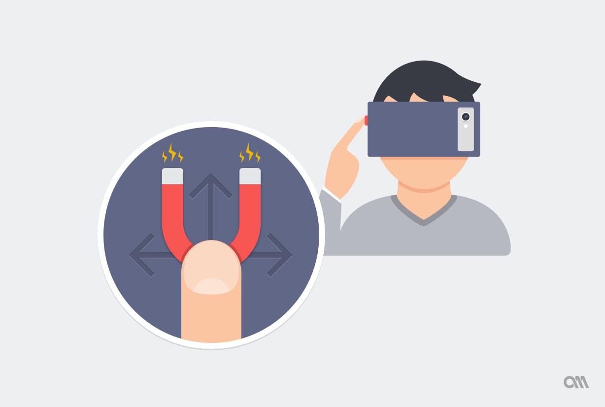 Magnetic joystick and VR
