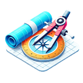 A map with circle and design tools