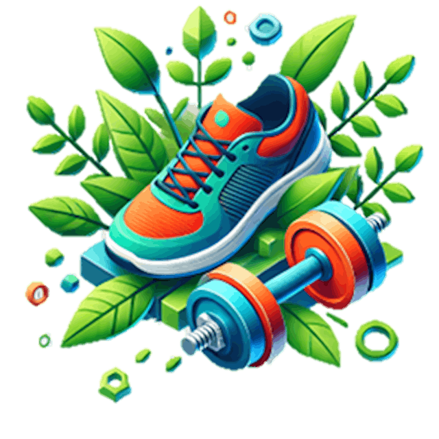 A shoe with leafs aroun dit